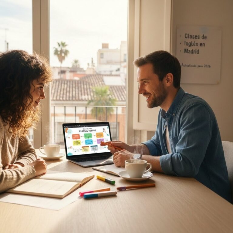 Profesor nativo dando clase de inglés en Madrid